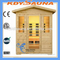 5-6 person outdoor far infrared corner sauna steam room with carbon beater